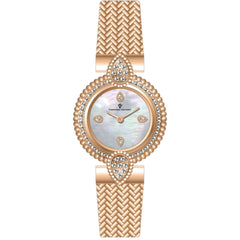 Christian Van Sant Women's Watch - Valor Quartz Rose Gold Bracelet Crystal | CV1272