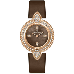 Christian Van Sant Women's Watch - Valor Quartz Brown Dial Leather Strap | CV1275