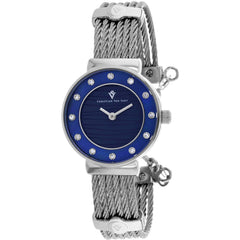 Christian Van Sant Women's Watch - Cavo Quartz Blue Dial Silver Bracelet | CV1292