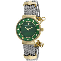 Christian Van Sant Women's Watch - Cavo Quartz Green Dial Two Tone Steel | CV1297