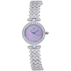 Christian Van Sant Women's Watch - Romana Quartz Pink Dial Silver Bracelet | CV2951