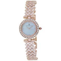 Christian Van Sant Women's Watch - Romana Blue Dial Rose Gold Tone Bracelet | CV2955