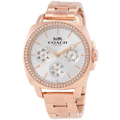 Coach Women's Watch - Chronograph Silver Dial Rose Gold Steel Bracelet | 14503949