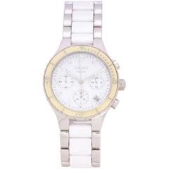DKNY Women's Watch - Chambers Ceramic Chronograph White and Silver Bracelet | NY8502