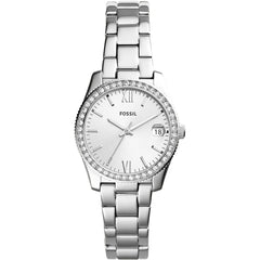 Fossil Women's Watch - Scarlette Silver Tone Dial Stainless Steel Bracelet | ES4317
