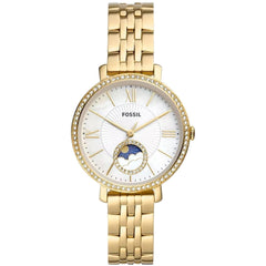 Fossil Women's Watch - Jacqueline Quartz White Dial Yellow Gold Bracelet | ES5167
