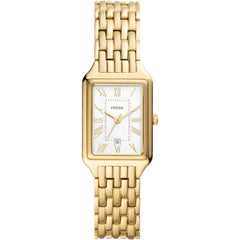 Fossil Women's Watch - Raquel Quartz White Dial Yellow Gold Steel Bracelet | ES5220