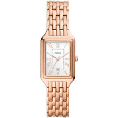 Fossil Women's Watch - Raquel Quartz White Dial Rose Gold Steel Bracelet | ES5271