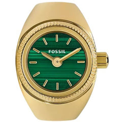 Fossil Women's Watch - Quartz Green Dial Yellow Gold Steel Expansion Band | ES5308