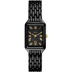 Fossil Women's Watch - Raquel Quartz Black Dial Stainless Steel Bracelet | ES5385