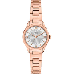 Fossil Women's Watch - Gilmore Quartz Silver Dial Rose Gold Steel Bracelet | ES5420