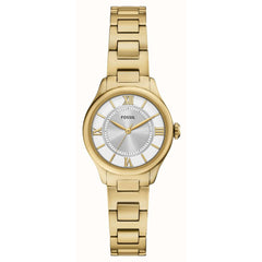 Fossil Women's Watch - Gilmore Quartz Silver Tone Dial Yellow Gold Bracelet | ES5421