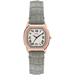 Fossil Women's Watch - Harlow Quartz Beige Dial Grey Genuine Leather Strap | ES5435