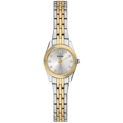 Fossil Women's Watch - Scarlette Mini Quartz Silver Dial Two Tone Bracelet | ES5473