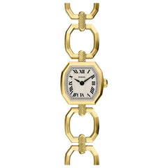 Fossil Women's Watch - Harlow Mini Quartz Silver Dial Yellow Gold Bracelet | ES5483