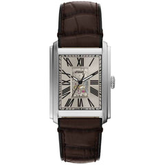 Fossil Men's Watch - Carraway Automatic White and Silver Semi-Skeleton Dial | ME3272