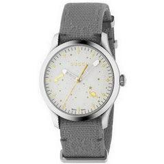 Gucci Women's Watch - G-Timeless Quartz White Dial Grey Nylon Strap | YA1264184