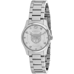 Gucci Women's Watch - G-Timeless Silver Dial Stainless Steel Bracelet | YA126595