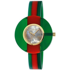Gucci Women's Watch - Vintage Web Cream Mother of Pearl Dial Resin Strap | YA143403