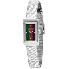 Gucci Women's Watch - G-Frame Quartz Green, Red and Blue Dial Bracelet | YA147510