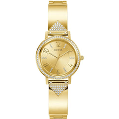 Guess Women's Watch - Tri Luxe Quartz Champagne Dial Yellow Gold Bracelet | GW0474L2