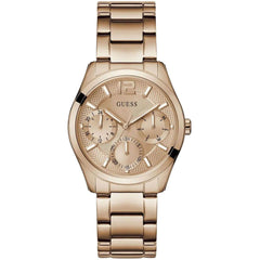 Guess Women's Watch - Zoe Quartz Day-Date Rose Gold Dial Bracelet | GW0760L3