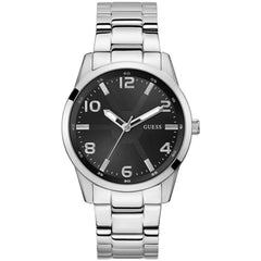 Guess Men's Watch - Monte Quartz Black Dial Silver Tone Bracelet | GW0804G2