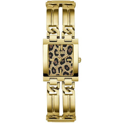 Guess Women's Watch - Mod ID Quartz Gold Tone Leopard Print Dial Bracelet | GW0807L2