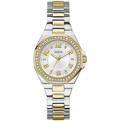 Guess Women's Watch - Contessa Quartz Silver and Yellow Gold Bracelet | GW0877L5
