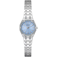Guess Women's Watch - Pixie Quartz Ice Blue Dial Silver Tone Bracelet | GW1010L1