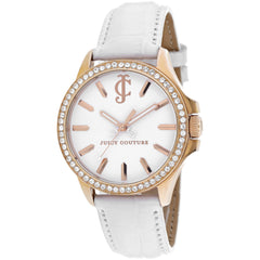 Juicy Couture Women's Watch - Jetsetter Quartz White Dial Leather Strap | 1900968