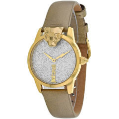 Just Cavalli Women's Watch - Animalier Quartz Silver Dial Brown Strap | JC1L057L0225