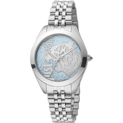 Just Cavalli Women's Watch - Pantera Quartz Blue Dial Steel Bracelet | JC1L210M0135