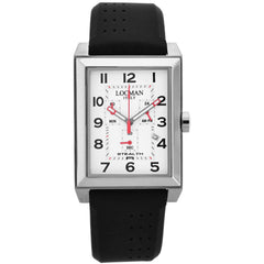Locman Men's Watch - Classic Quartz White Dial Black Rubber Strap | 242WH2bk