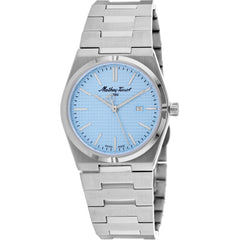 Mathey Tissot Women's Watch - Zoltan Quartz Blue Dial Silver Tone Bracelet | D117SK