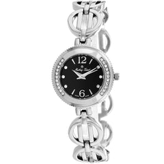 Mathey Tissot Women's Watch Fleury 1496 Quartz Black Dial Steel Bracelet D2581AN