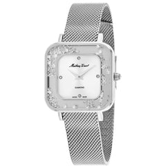 Mathey Tissot Women's Watch - Gemina Diamond Quartz Silver Dial Bracelet | D984AI
