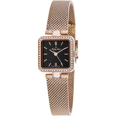 Mathey Tissot Women's Watch - Fleury XIV Black Dial Rose Gold Mesh Bracelet | FOO2PN