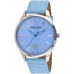 Mathey Tissot Men's Watch - Urban Quartz Steel Case Blue Dial Leather Strap | H411SKY