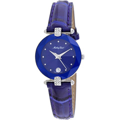 Mathey Tissot Women's Watch - Pyramide Quartz Blue Dial Leather Strap | P316F
