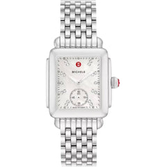 Michele Women's Watch - Deco Mid Diamond White MOP Dial Bracelet MWW06V000002