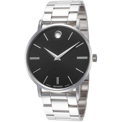 Movado Men's Watch - Classic Museum Quartz Black Dial Silver Tone Bracelet | 607984