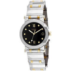 Movado Women's Analog Watch - Vizio Quartz Black Dial Two Tone Bracelet | 1603587