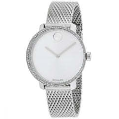 Movado Women's Watch - Bold Shimmer Quartz Silver Dial Steel Mesh Bracelet | 3600655