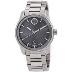 Movado Men's Watch - Bold Quartz Verso Grey Dial Stainless Steel Bracelet | 3601204
