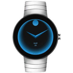 Movado Unisex Smartwatch Connect Quartz Black Dial Silver Tone Bracelet 3660017