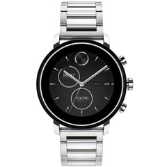 Movado Men's Smartwatch - Connect Quartz Black Dial Silver Tone Bracelet | 3660035