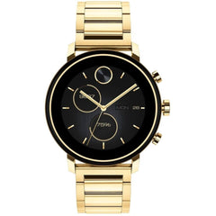 Movado Men's Smartwatch - Connect Quartz Black Dial Yellow Gold Bracelet | 3660036