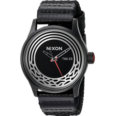 Nixon Men's Analog Watch - Classic Quartz Black Dial Nylon Strap Day | A1067SW2444