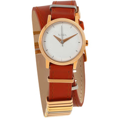 Nixon Women's Analog Watch Classic Quartz White Dial Brown Leather Strap A403-1749